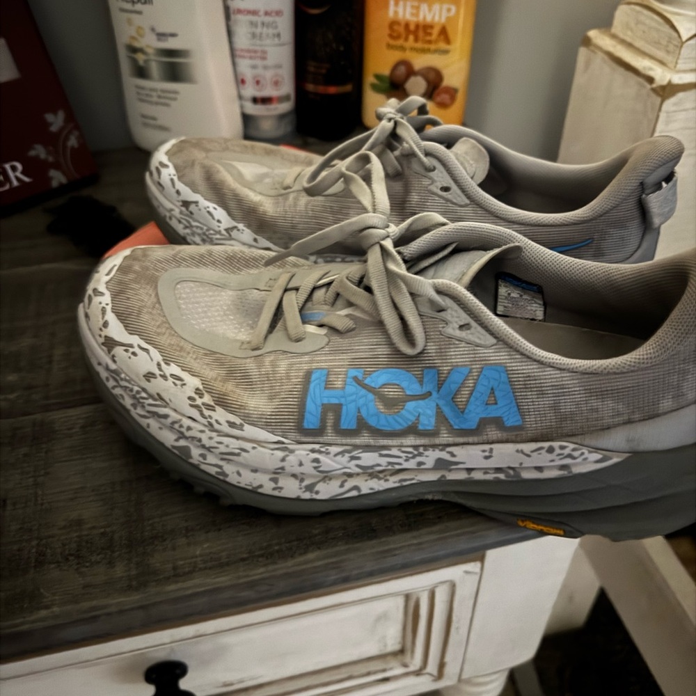 Hoka speedgoat shoes. Worn very little. Have lots of life left!